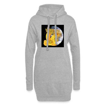 Korallen Polypen Korallen Planeten Erde - Hoodie-Kleid - Grau meliert - Vorne