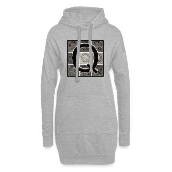 Versal Q - Sweat-shirt à capuche long Femme - gris chiné - Devant