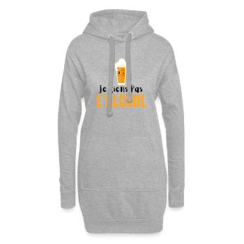 Je ne tiens pas l alcool t shirt humour alcool - Sweat-shirt à capuche long Femme - gris chiné - Devant