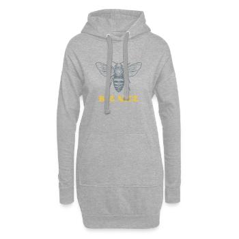 Bee nice Umwelt Imker Honig Insekt Geschenk - Hoodie-Kleid - Grau meliert - Vorne