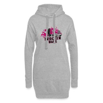 Trucker babe gift truck driver - Hoodie Dress - heather grey - Front