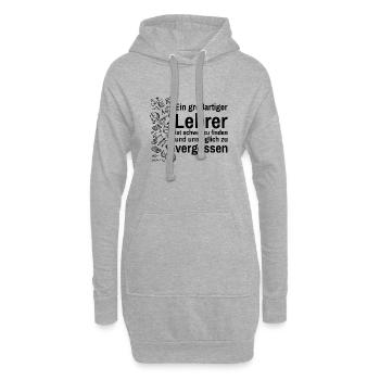 Großartiger lehrer Geschenk Schule Professor - Hoodie-Kleid - Grau meliert - Vorne