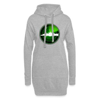 Drucken von Radar Alert II - Hoodie-Kleid - Grau meliert - Vorne