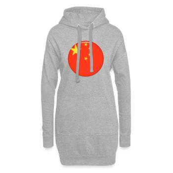 Chine - Sweat-shirt à capuche long Femme - gris chiné - Devant