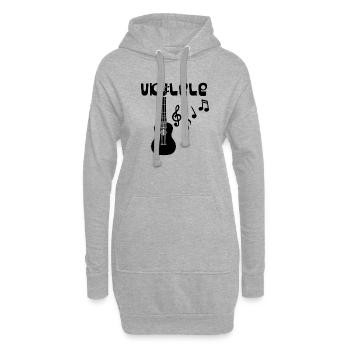 Ukulele Musiker Geschenk Hawaii - Hoodie-Kleid - Grau meliert - Vorne