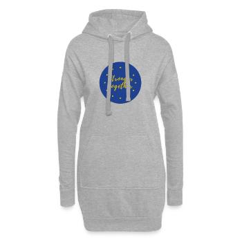 Europa Europa Flagge EU Brexit € Sterne Gold - Hoodie-Kleid - Grau meliert - Vorne