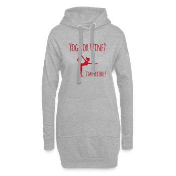 Yoga ou vin cadeau remise en forme méditer chakra - Sweat-shirt à capuche long Femme - gris chiné - Devant