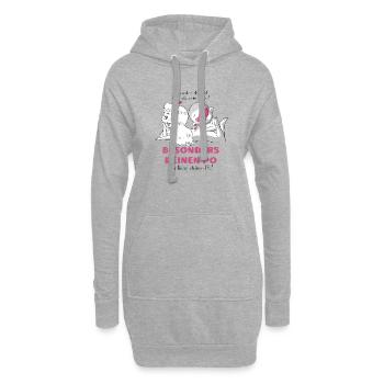 Ich liebe deinen Po - Hoodie-Kleid - Grau meliert - Vorne