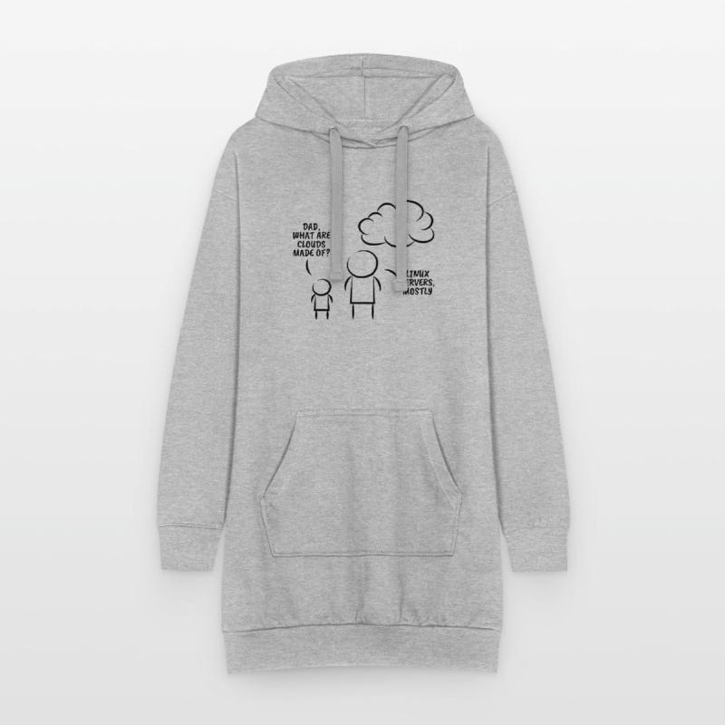 Linux servers Programmation cadeau d’information Sweat-shirt à capuche long Femme