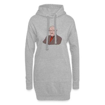 Warren Buffett - Sweat-shirt à capuche long Femme - gris chiné - Devant