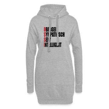 Ossi Geschenk DDR Ostdeutschland Generation - Hoodie-Kleid - Grau meliert - Vorne