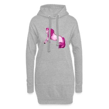 Unicorn Style: Pink - Hoodie-Kleid - Grau meliert - Vorne