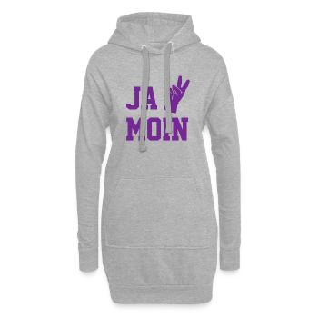 Ja moin Norden Norddeutschland Geschenk Meer - Hoodie-Kleid - Grau meliert - Vorne