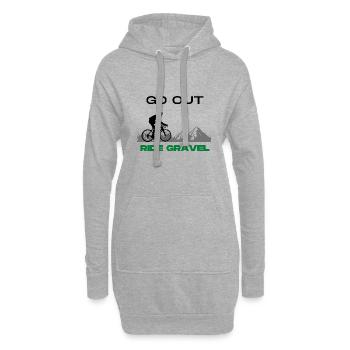 Ride Gravel - Sweat-shirt à capuche long Femme - gris chiné - Devant