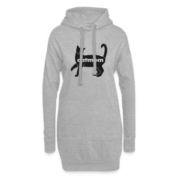 catmom, Katzen Mutti, Katzenfreund, Mietze - Hoodie-Kleid - Grau meliert - Vorne