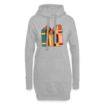 Livres - Sweat-shirt à capuche long Femme - gris chiné - Devant