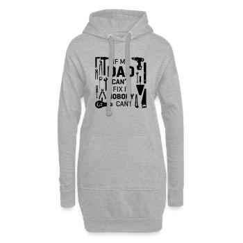 Fête des Pères - Sweat-shirt à capuche long Femme - gris chiné - Devant
