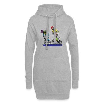 bmx - Hoodie-Kleid - Grau meliert - Vorne