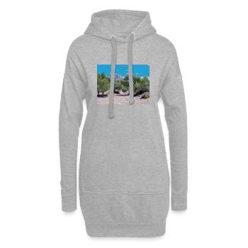 Zeichnung der Provence - Montagne Sainte-Victoire - Hoodie-Kleid - Grau meliert - Vorne