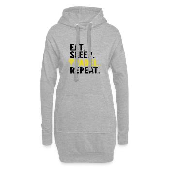 Eat Sleep Padel Repeat - Hoodie-Kleid - Grau meliert - Vorne