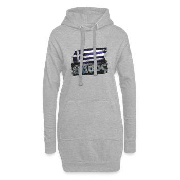 Thassos Thasos Θάσος Taşoz - GR Ελλλάδα Greece - Sweat-shirt à capuche long Femme - gris chiné - Devant