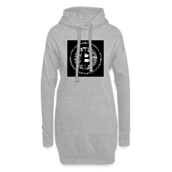 Bitcoin Bitcoin - Sweat-shirt à capuche long Femme - gris chiné - Devant