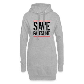 Libérer la Palestine - Sweat-shirt à capuche long Femme - gris chiné - Devant