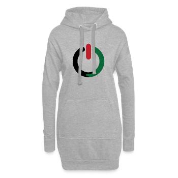 Palestine - Sweat-shirt à capuche long Femme - gris chiné - Devant