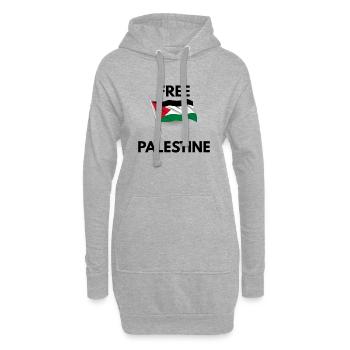 Libérer la Palestine - Sweat-shirt à capuche long Femme - gris chiné - Devant