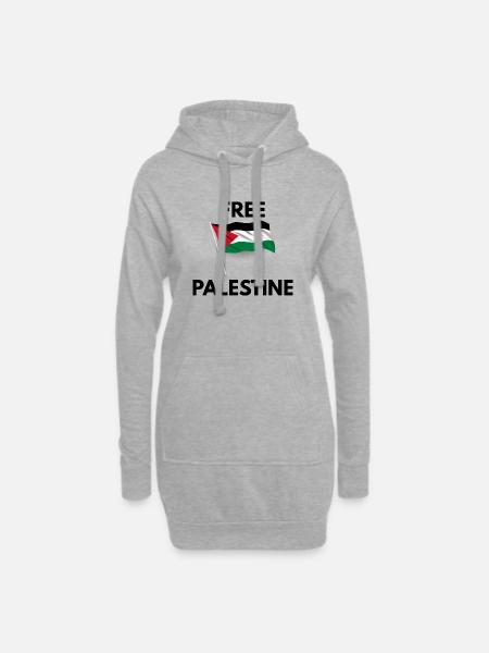 Libérer la Palestine - Sweat-shirt à capuche long Femme - gris chiné