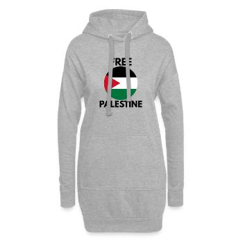 Libérer la Palestine - Sweat-shirt à capuche long Femme - gris chiné - Devant