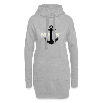 MOIN MOIN MOIN - Hoodie-Kleid - Grau meliert - Vorne