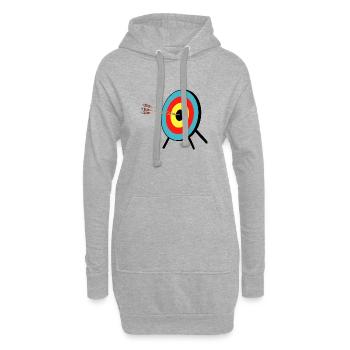 Three Arrow Bullseye - Hoodie-Kleid - Grau meliert - Vorne