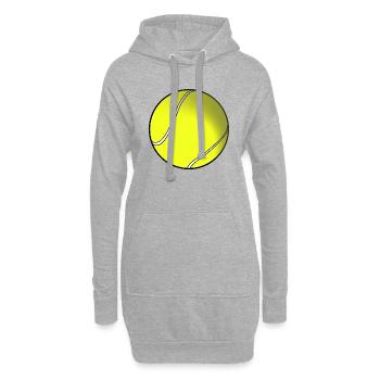 Balle de tennis - Sweat-shirt à capuche long Femme - gris chiné - Devant