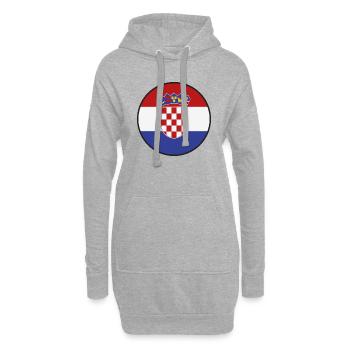 Kroatien Flagge Hrvatska Land Croatia Kroate Deko - Hoodie-Kleid - Grau meliert - Vorne