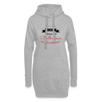 12 - Mais je suis footballeuse - Sweat-shirt à capuche long Femme - gris chiné - Devant