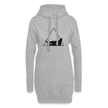 Harcèlement - Sweat-shirt à capuche long Femme - gris chiné - Devant