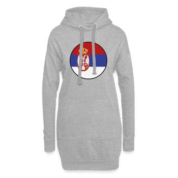 Serbie Drapeau Srbija Couleurs serbes Yougoslavie - Sweat-shirt à capuche long Femme - gris chiné - Devant