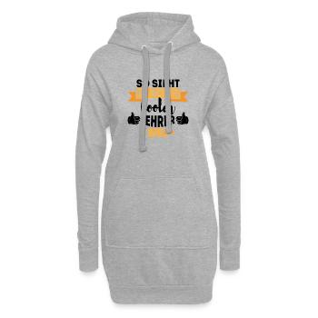 So sieht ein richtig Cooler Lehrer aus Geschenk - Hoodie-Kleid - Grau meliert - Vorne