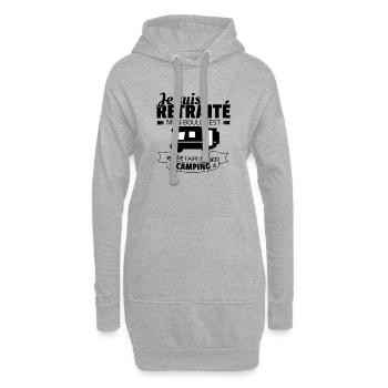 mon boulot camping car retraité cadeau - Sweat-shirt à capuche long Femme - gris chiné - Devant