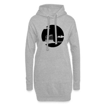 Rollercoaster Achterbahn - Hoodie-Kleid - Grau meliert - Vorne