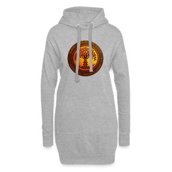 Vektor Keltischer Baum des Lebens - Hoodie-Kleid - Grau meliert - Vorne