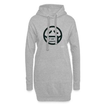 Corona Mask icon "I can´t breathe" - Hoodie-Kleid - Grau meliert - Vorne