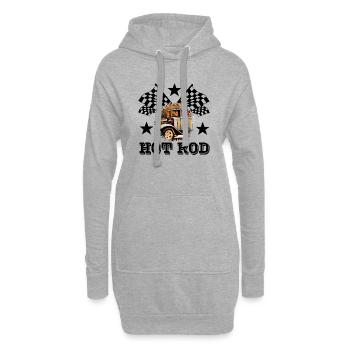 Hot Rod - Sweat-shirt à capuche long Femme - gris chiné - Devant