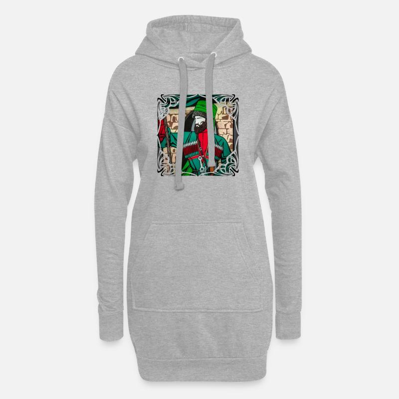 Sheikh Mansur - Hoodie-Kleid - Grau meliert