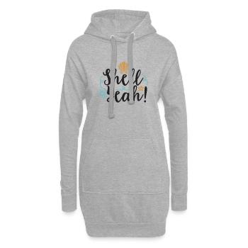 Shell Yeah - Hoodie-Kleid - Grau meliert - Vorne