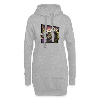 Evil Unicorn - Hoodie-Kleid - Grau meliert - Vorne