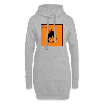Extrem entzündlich, extrem entzündlich - Hoodie-Kleid - Grau meliert - Vorne