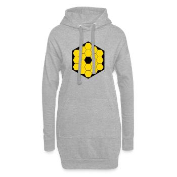 James Webb Space Telescope - Hoodie-Kleid - Grau meliert - Vorne
