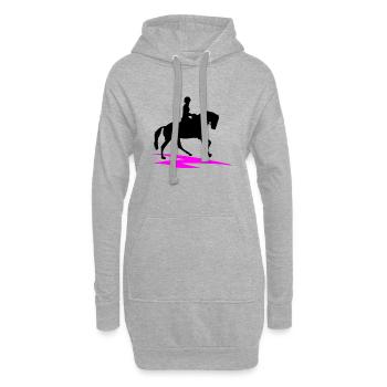 Cheval - Sweat-shirt à capuche long Femme - gris chiné - Devant